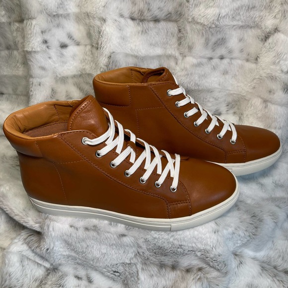 Polo Ralph Lauren NEW Nappa Leather High Top Dree Sneakers Mens Size 10 - Picture 8 of 9